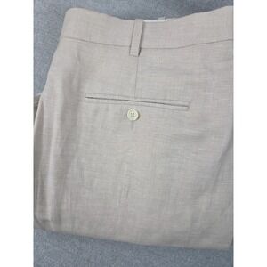 Perry Ellis Folio Flex Mens Pants 38x30 Linen Blend Retro Pleated Cuffed Preppy